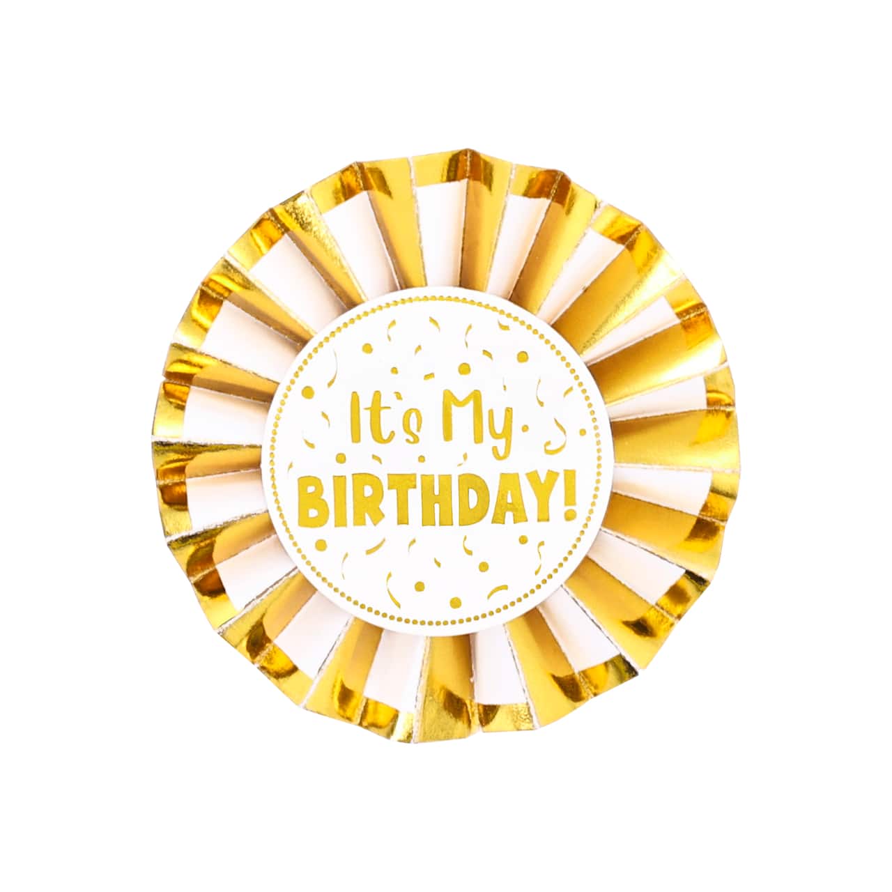 12 Pack: 2.75" Gold It's My Birthday Badge by Celebrate It™